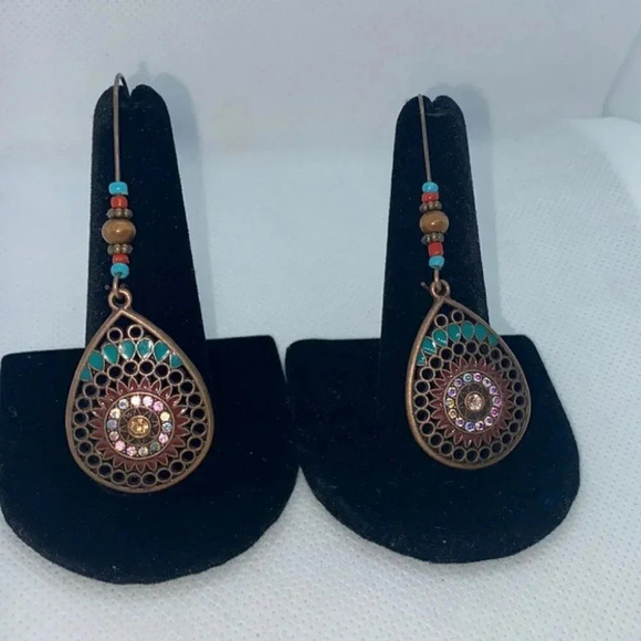 Boho Neutral color‎ dangle earrings New - Picture 1 of 5